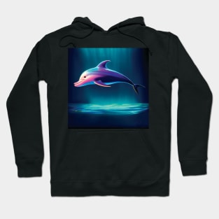 Beautiful Smiling Pink Dolphin Hoodie